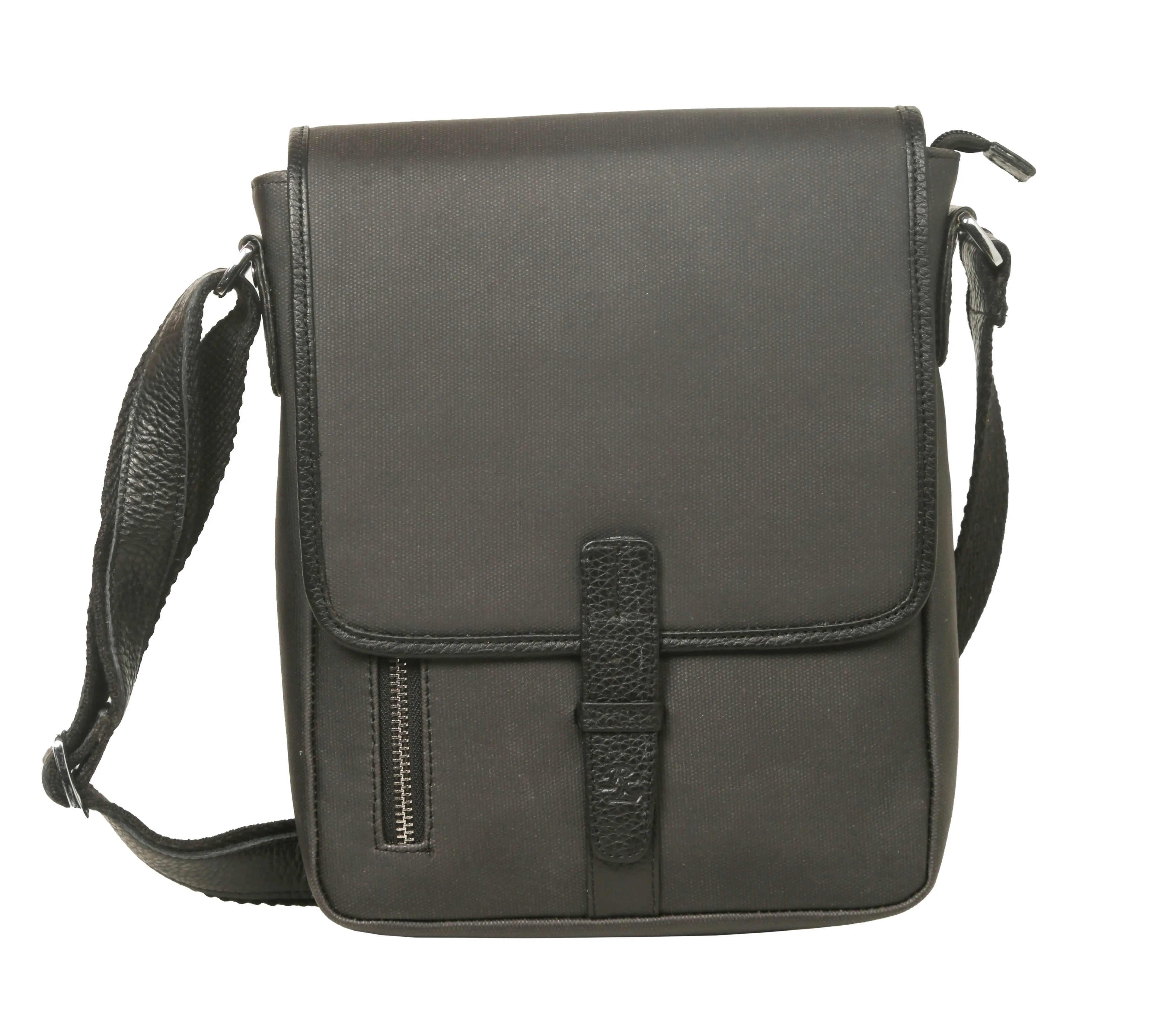 RL Meraki Waterproof Coated Canvas and Leather Sling Cross Body Bag