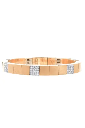 Scacco Gold Stretch Bracelet - Rose Gold