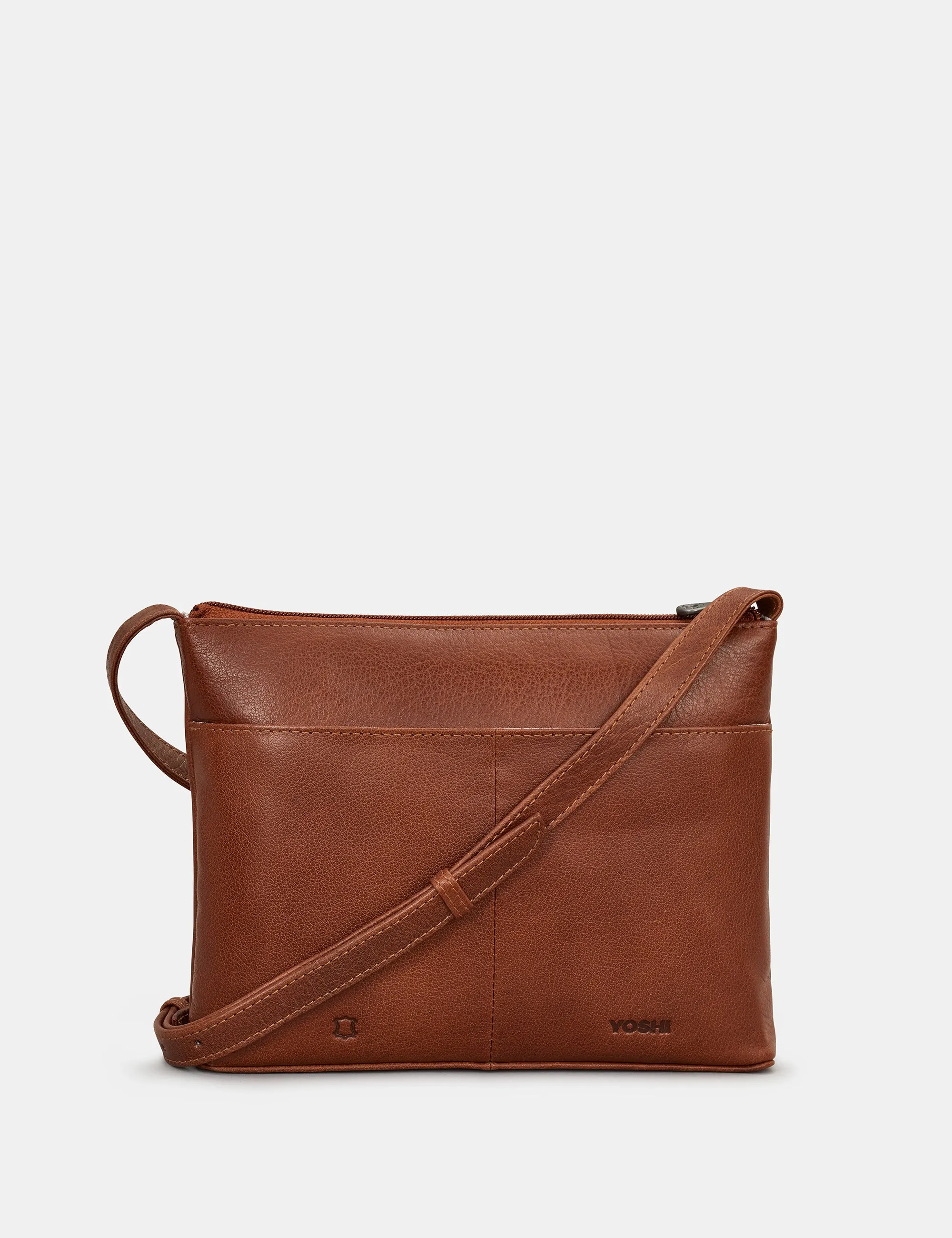 Shakespeare-Inspired Bookworm Brown Leather Crossbody Bag