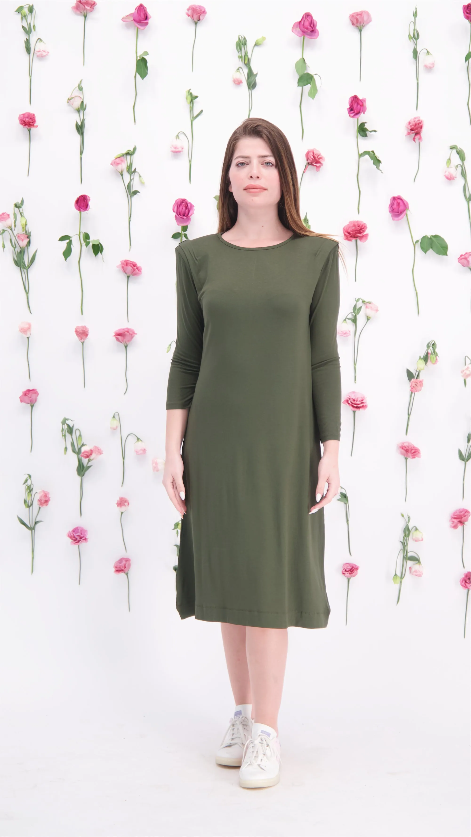 Shoulder Dress / Olive