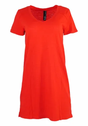 SHOULDER SEAM V-NECK DRESS (REBEL) - BOBI