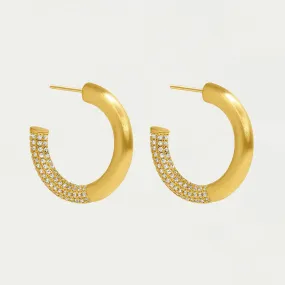 Signature Pavé Small Hoops