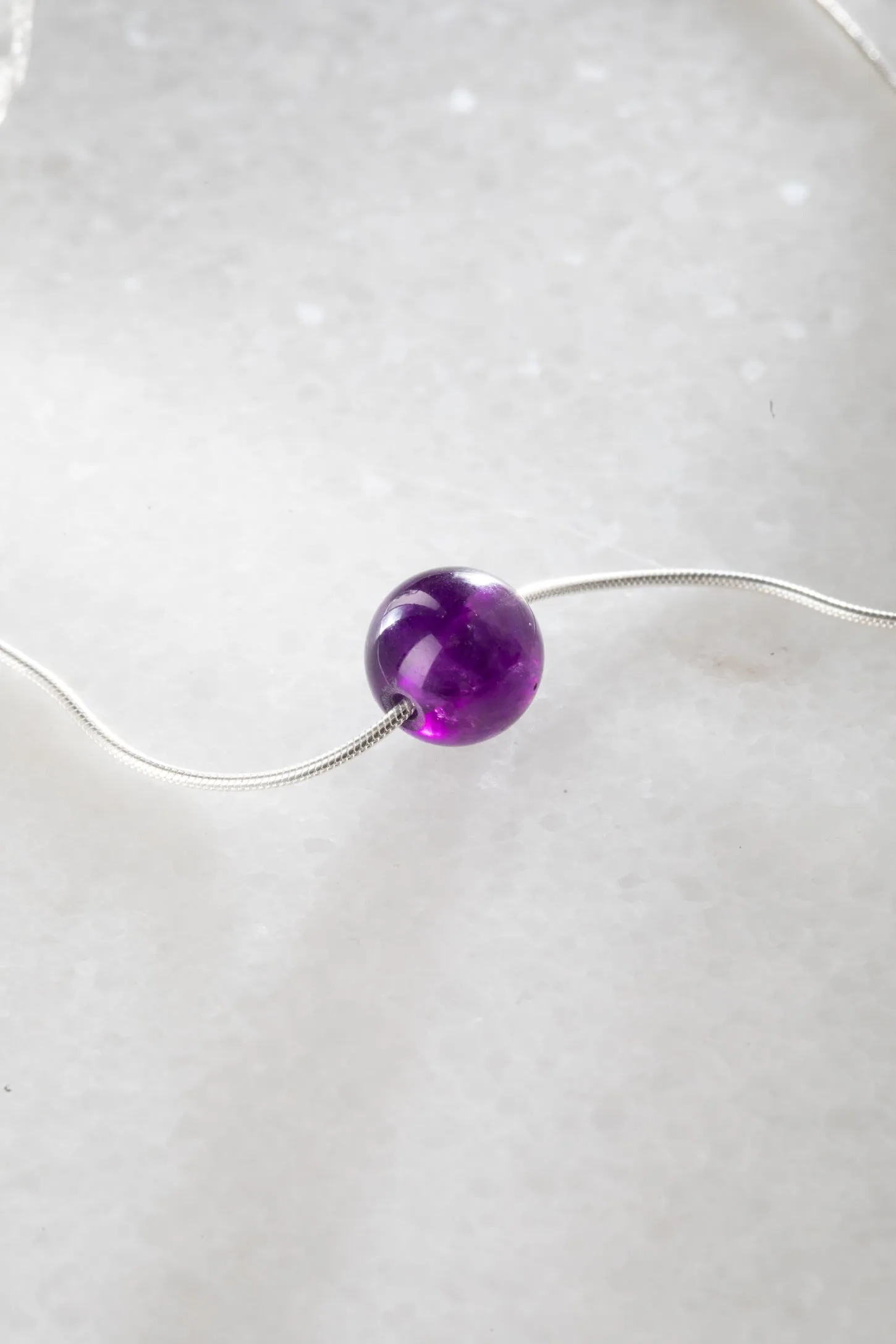 Single Gem Bead Necklace