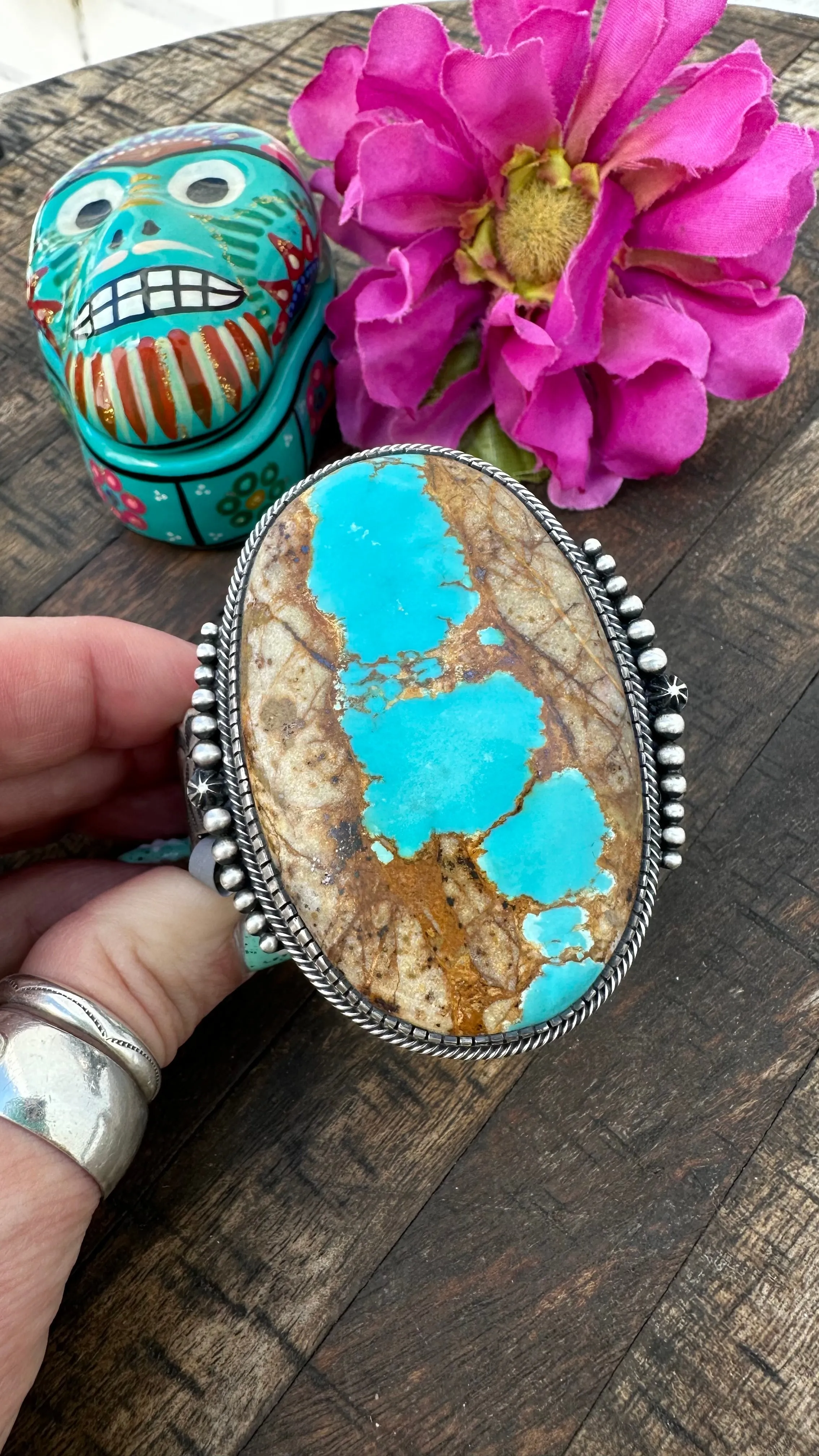 Single Stone Boulder Cuff