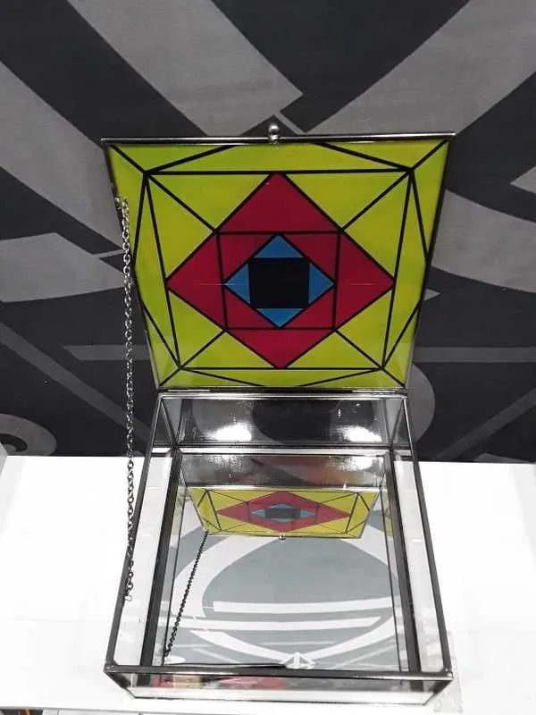 Optimized Title: Resurrected Skylight Glass Trinket Box - Enhanced Design