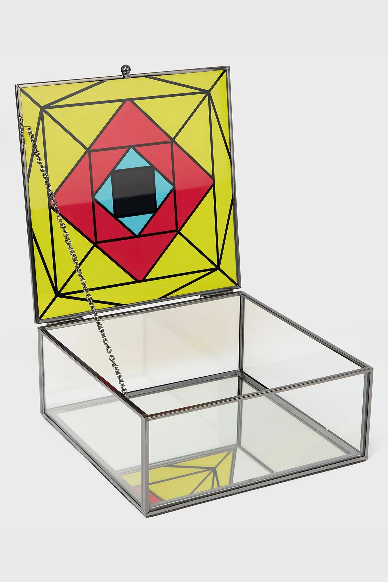 Optimized Title: Resurrected Skylight Glass Trinket Box - Enhanced Design