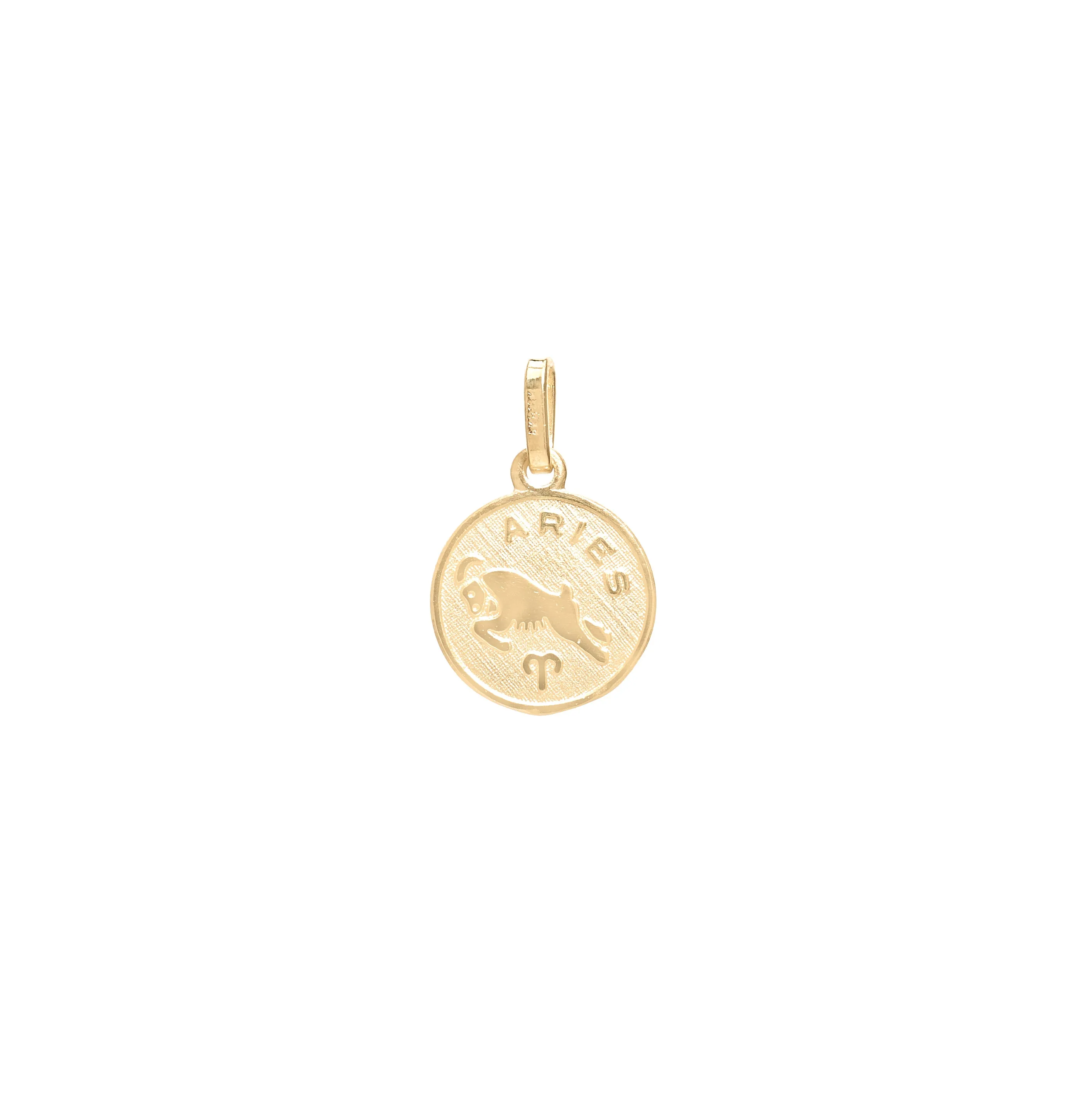 Small Circle Zodiac Pendant