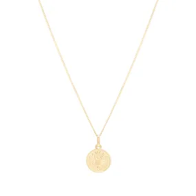 Small Circle Zodiac Pendant
