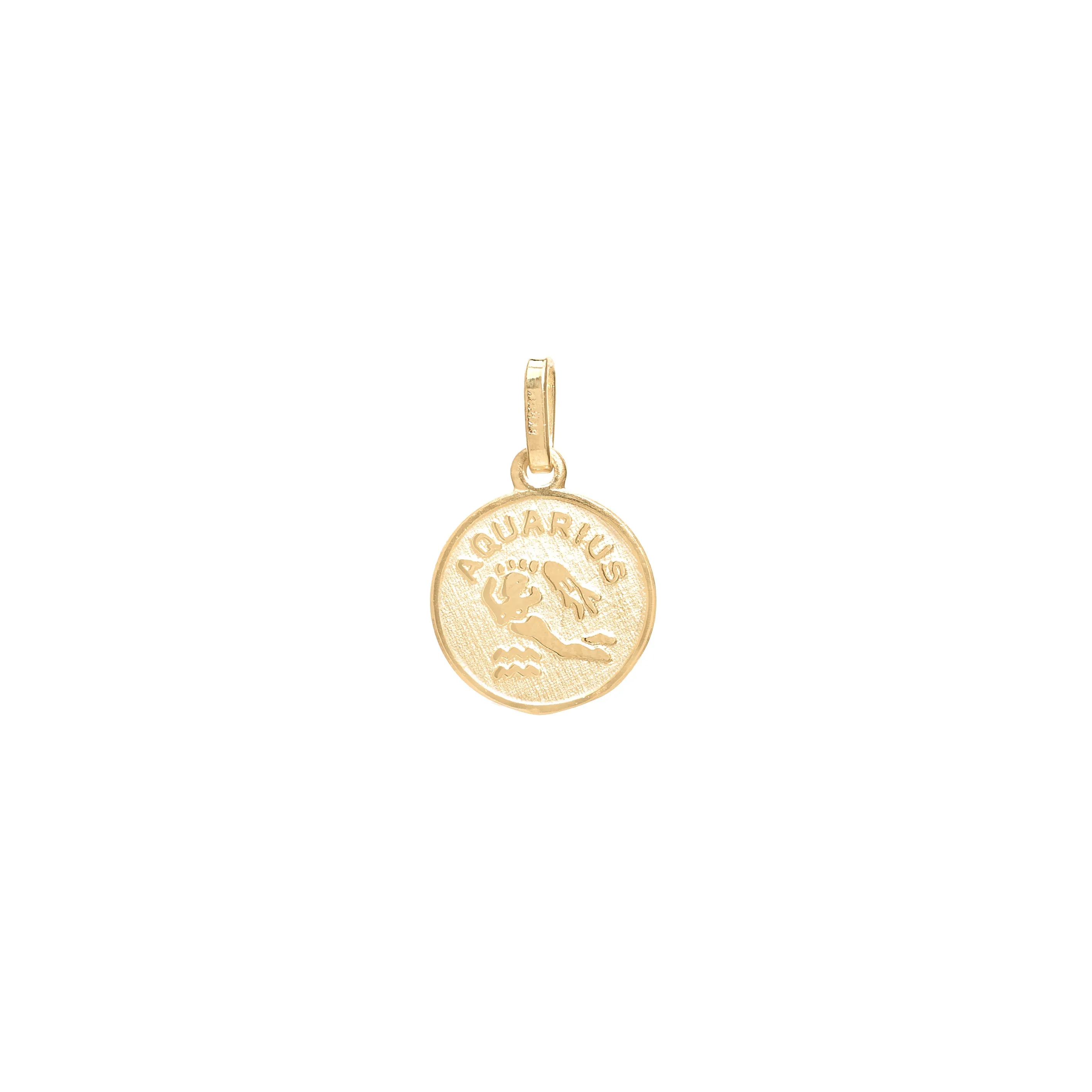 Small Circle Zodiac Pendant