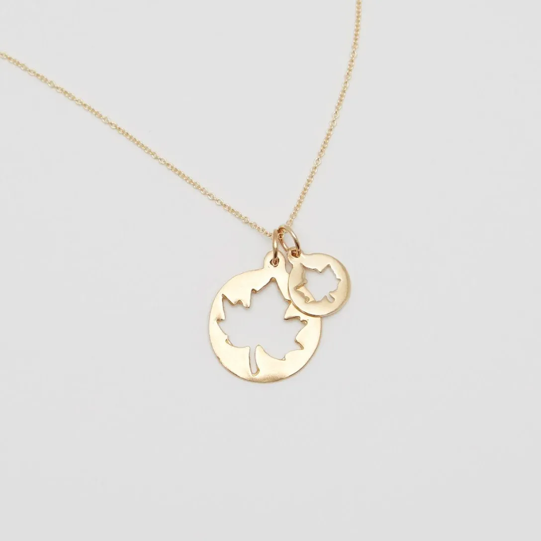 Small Maple Leaf Cutout Charm