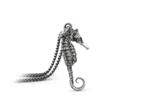 Small Seahorse Necklace - Silver