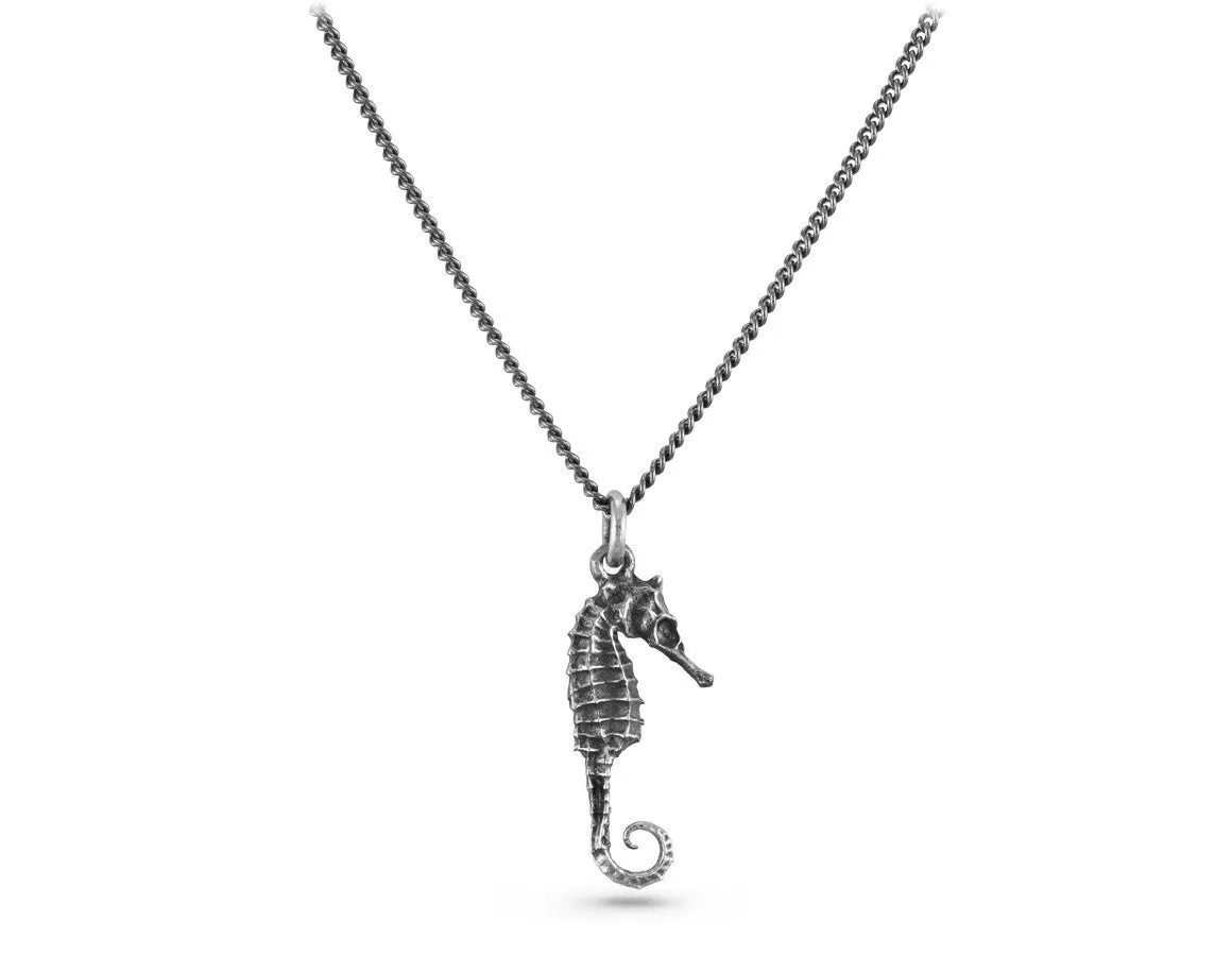 Small Seahorse Necklace - Silver