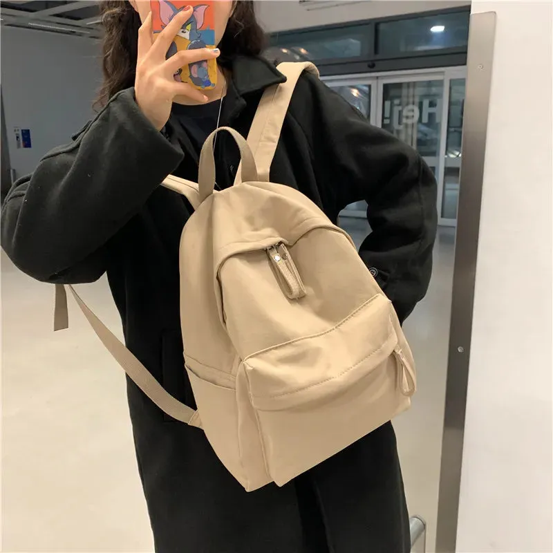 TAVIMART  -  School Backpack Women Canvas Student Double Shoulder Bag Schoolbag For Teenager Girls Boy satchel Bolsa Para La Escuela