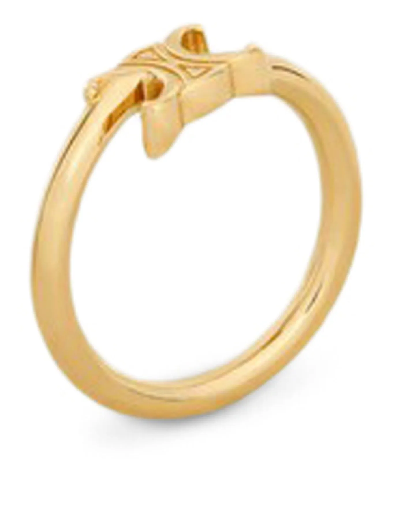 TRIOMPHE ASYMMETRIC RING IN GOLD BRASS GOLD FINISH