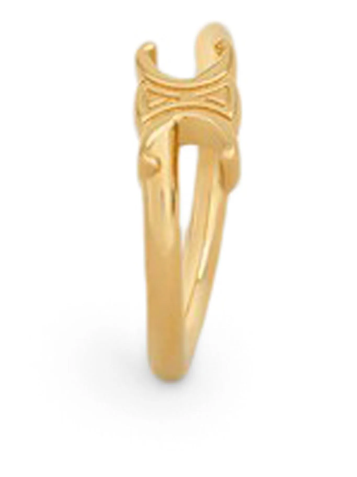 TRIOMPHE ASYMMETRIC RING IN GOLD BRASS GOLD FINISH